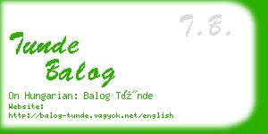 tunde balog business card